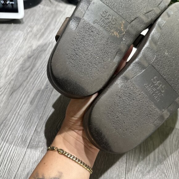 SAS  Sorrento Naples Sandals Brown Leather Women's Size 9 W - Picture 8 of 9